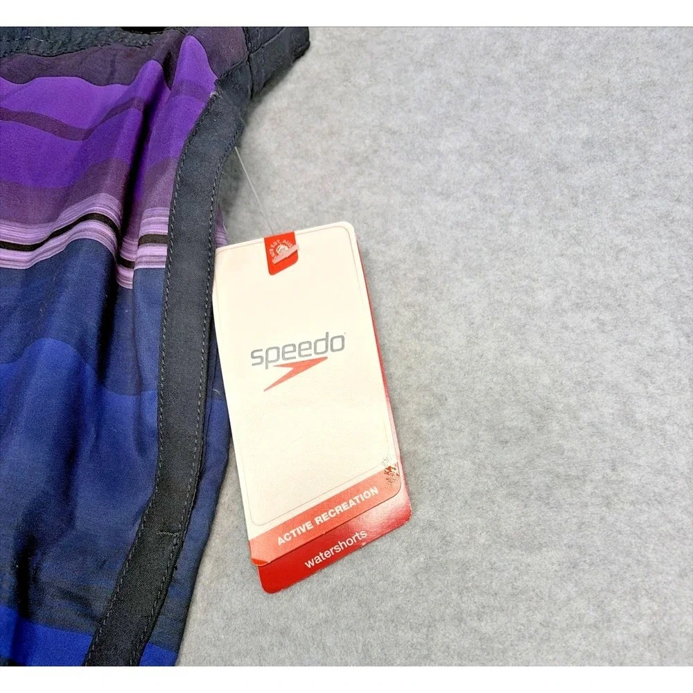 Speedo Swim Trunks in Blue & Purple - Men's M
